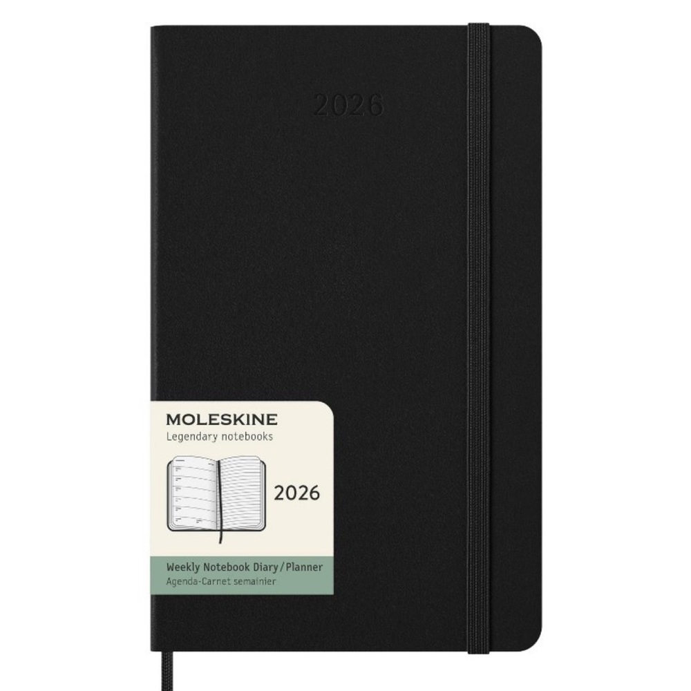 Moleskine 5"x8.25" 12 Months 2026 12 Months Weekly Notebook Large